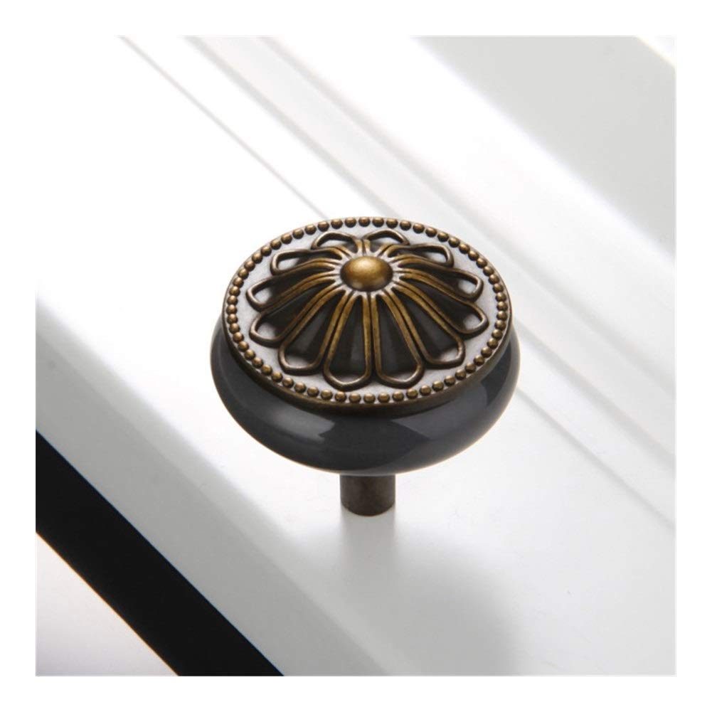 Vintage Ceramic Drawer Knob - G for Kitchen & Bedroom Decor