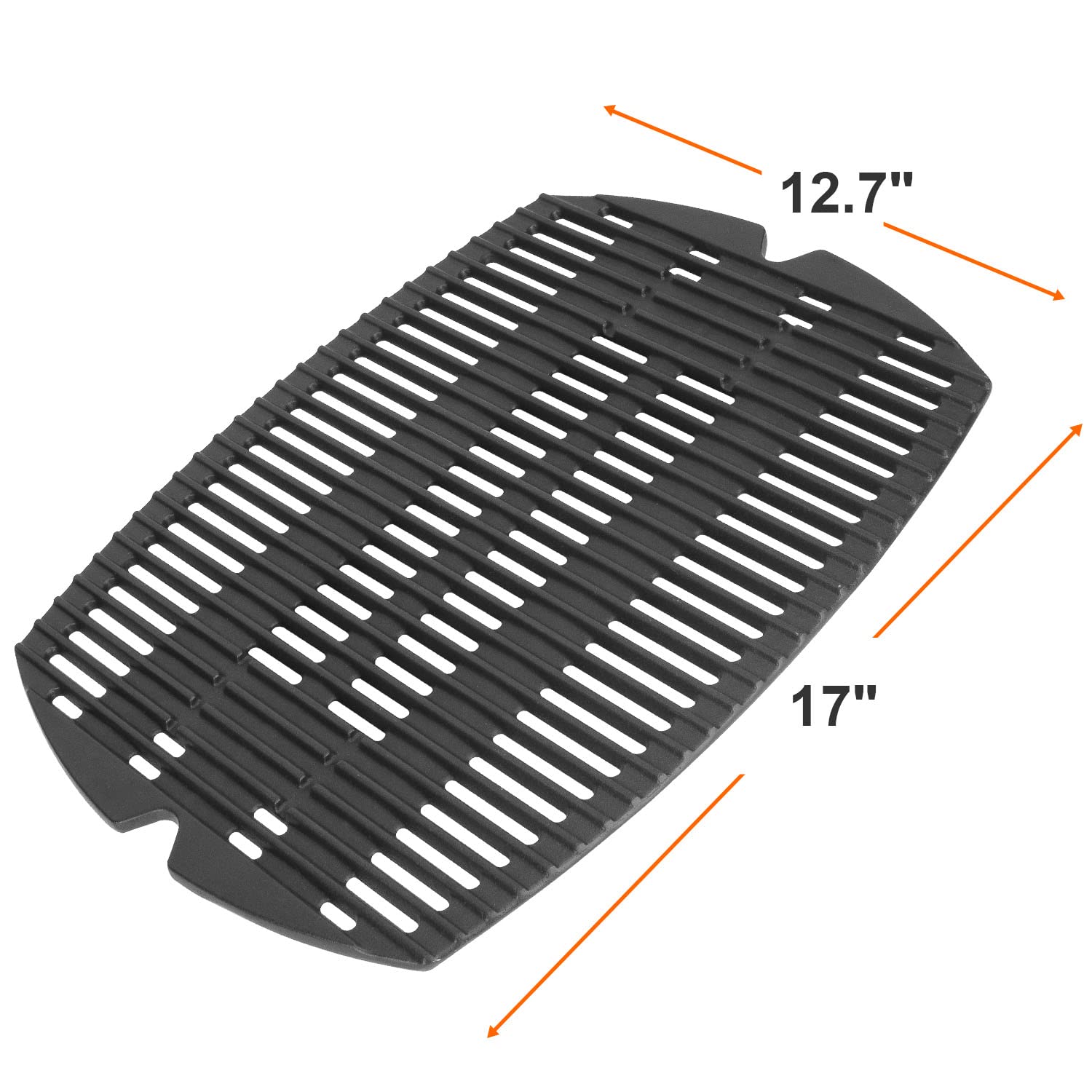DELSbbq 7582 Cast Iron Grill Grate & 60040 Grill Burner Replacement for Weber Q100 Q120 Q1000 Q1200 Baby Q Series - Compatible with Models 386001 386002 516002 516001 50060001 5106000 - Perfect for Outdoor BBQ, Camping, and Backyard Grilling