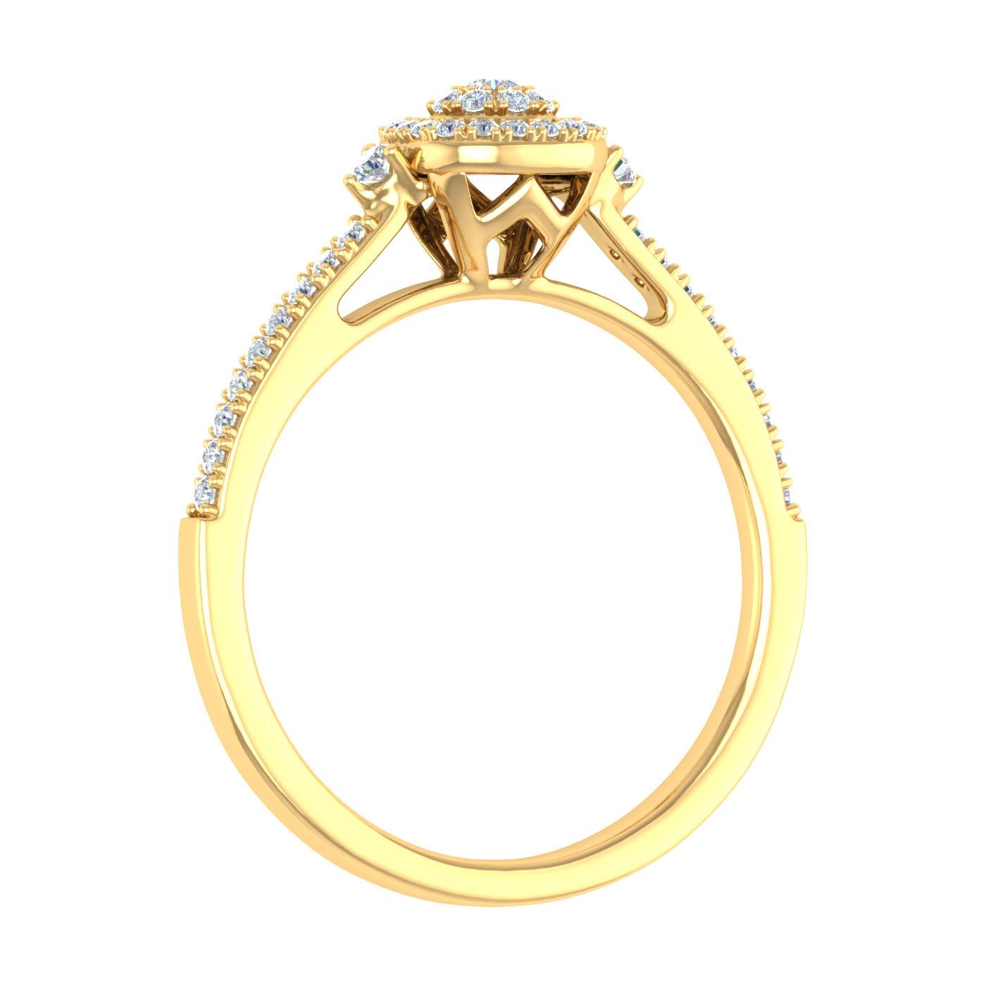 1/4 Carat Diamond Engagement Ring in 10K Solid Gold - IGI Certified for Wedding Proposal & Anniversary Gift