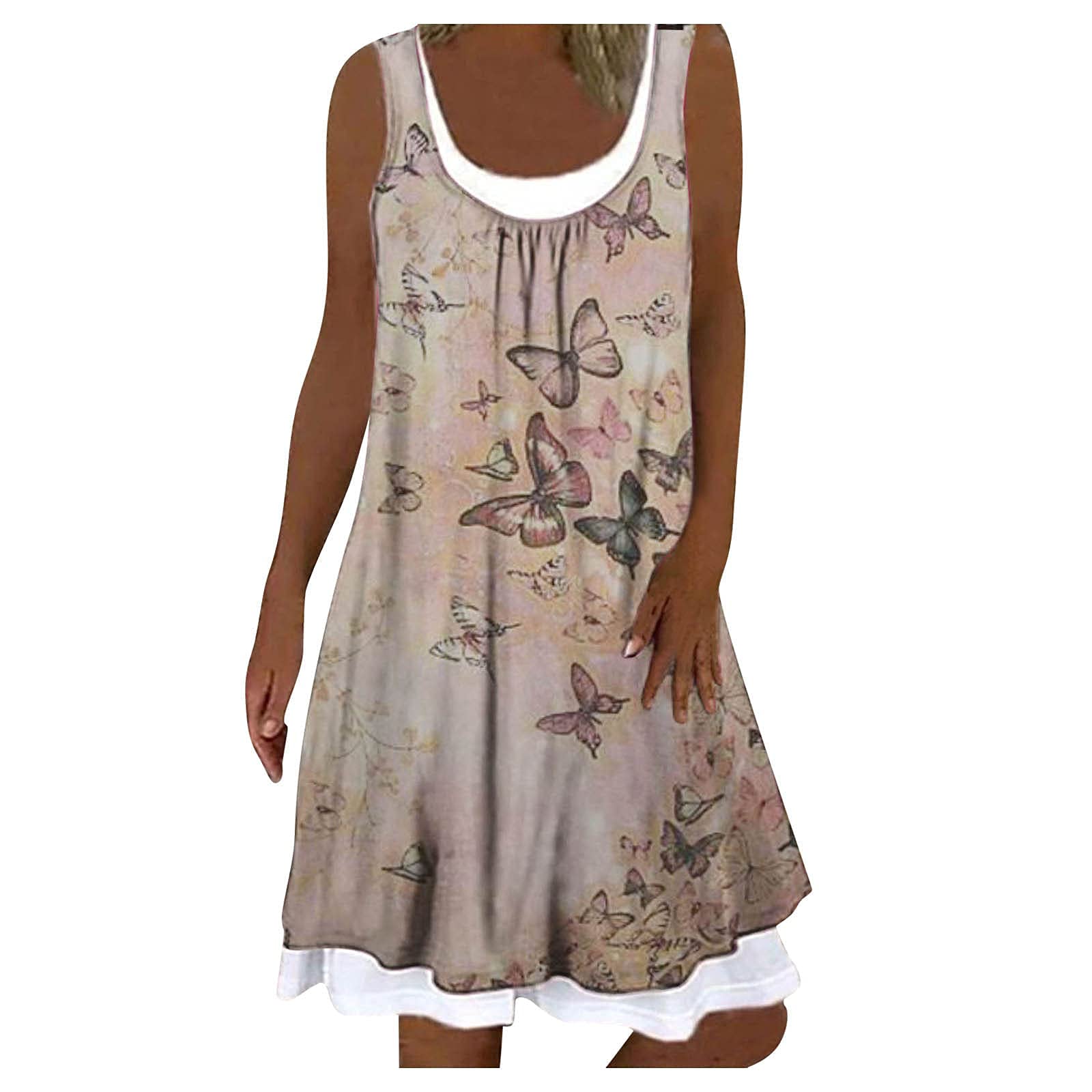 GBSELL Women's Summer Dresses 2023 - Casual Sleeveless T-Shirt Sundresses | Perfect for Beach Vacations, Pool Parties & Summer Outings