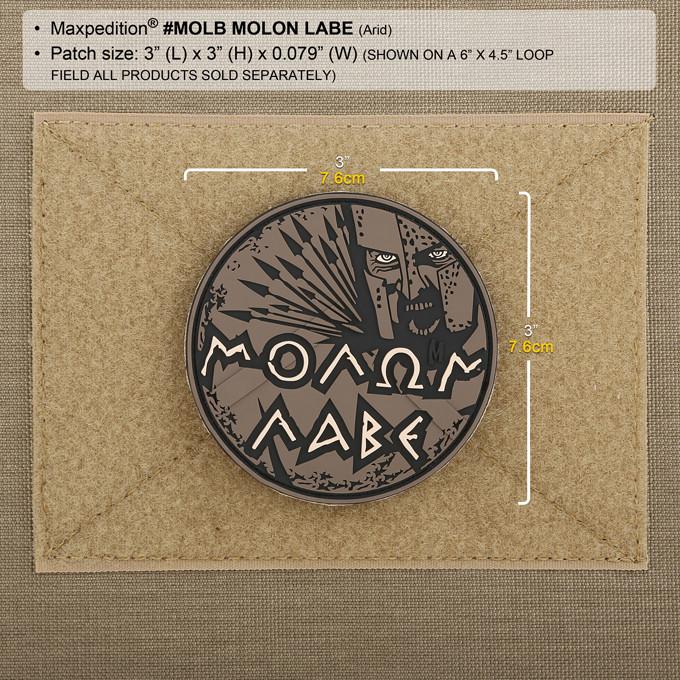 Molon Labe Morale Patch - Tactical Military Patch for Army, Police, Veterans - Velcro Hook & Loop Backing - Perfect for Hats, Vests, Backpacks & Tactical Gear