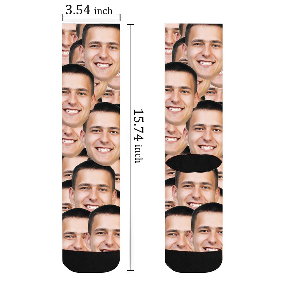 Custom Photo Socks with Face, Cat & Dog Designs - Personalized Colorful Crew Socks for Men & Women - Perfect Gift for Birthdays, Anniversaries & Holidays
