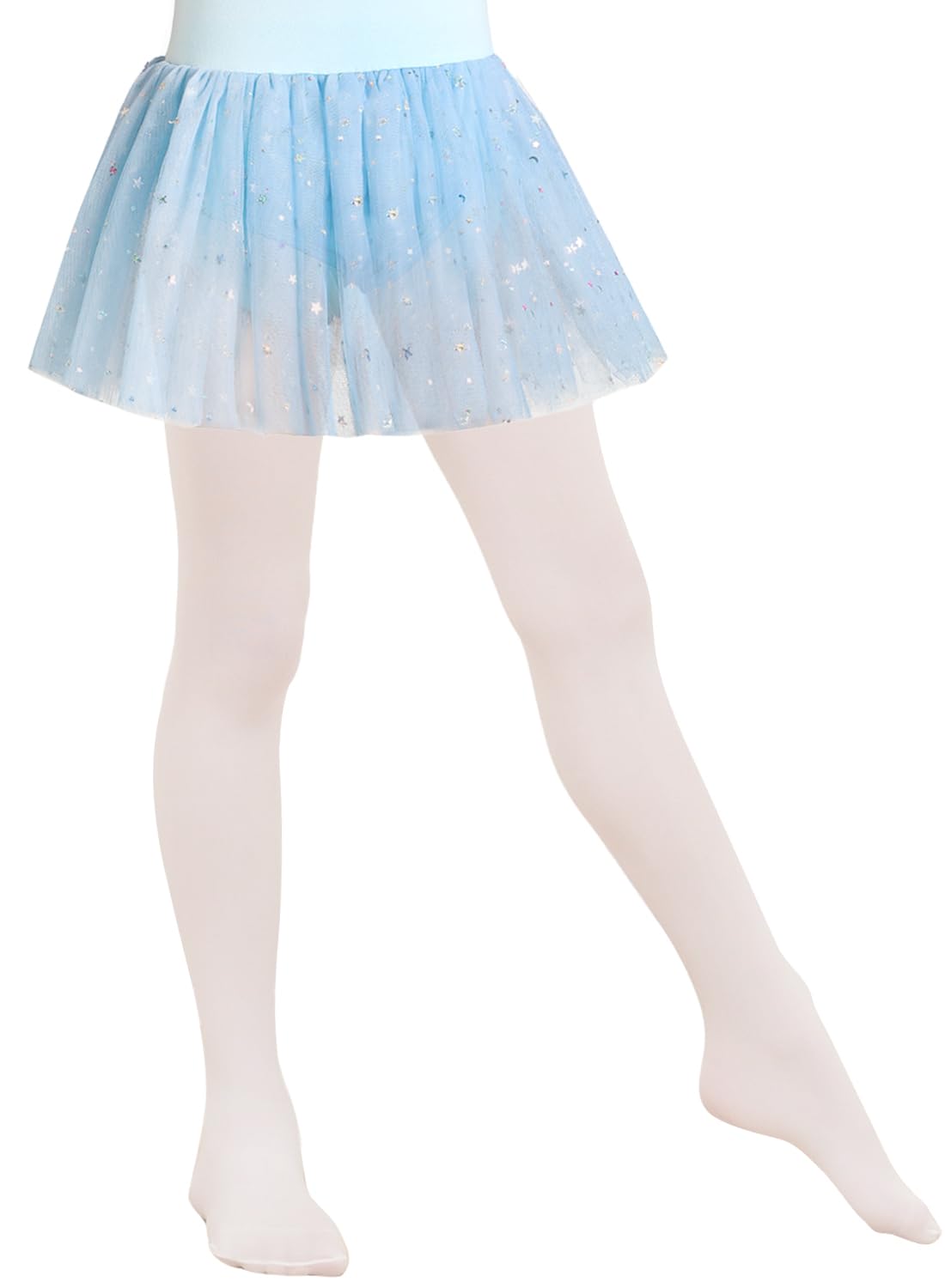 3 Pairs Ballet Tights for Girls - Soft Elastic Footed Dance Tights in White & Pink - School Uniform & Dance Class Essential - Perfect for Ballet, Recitals, and Everyday Wear