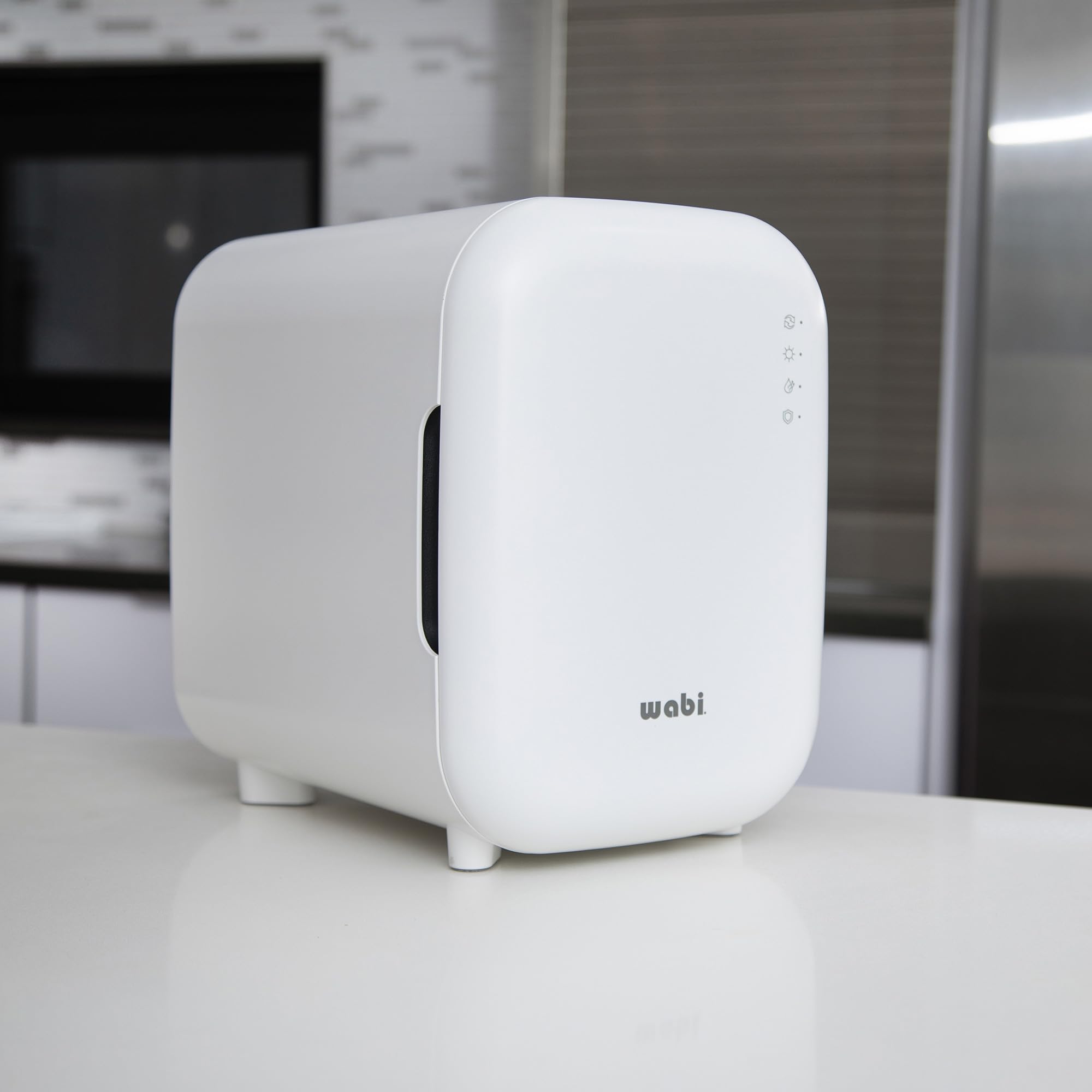 WABI UV LED 3-in-1 Sanitizer & Dryer MINI Box - Disinfect, Dry & Store Baby Bottles, Pacifiers, Electronics & More | Mercury-Free Touch Control | Smart Storage Mode (Fits 4-6 Bottles) | Perfect for Nursery, Kitchen & Travel