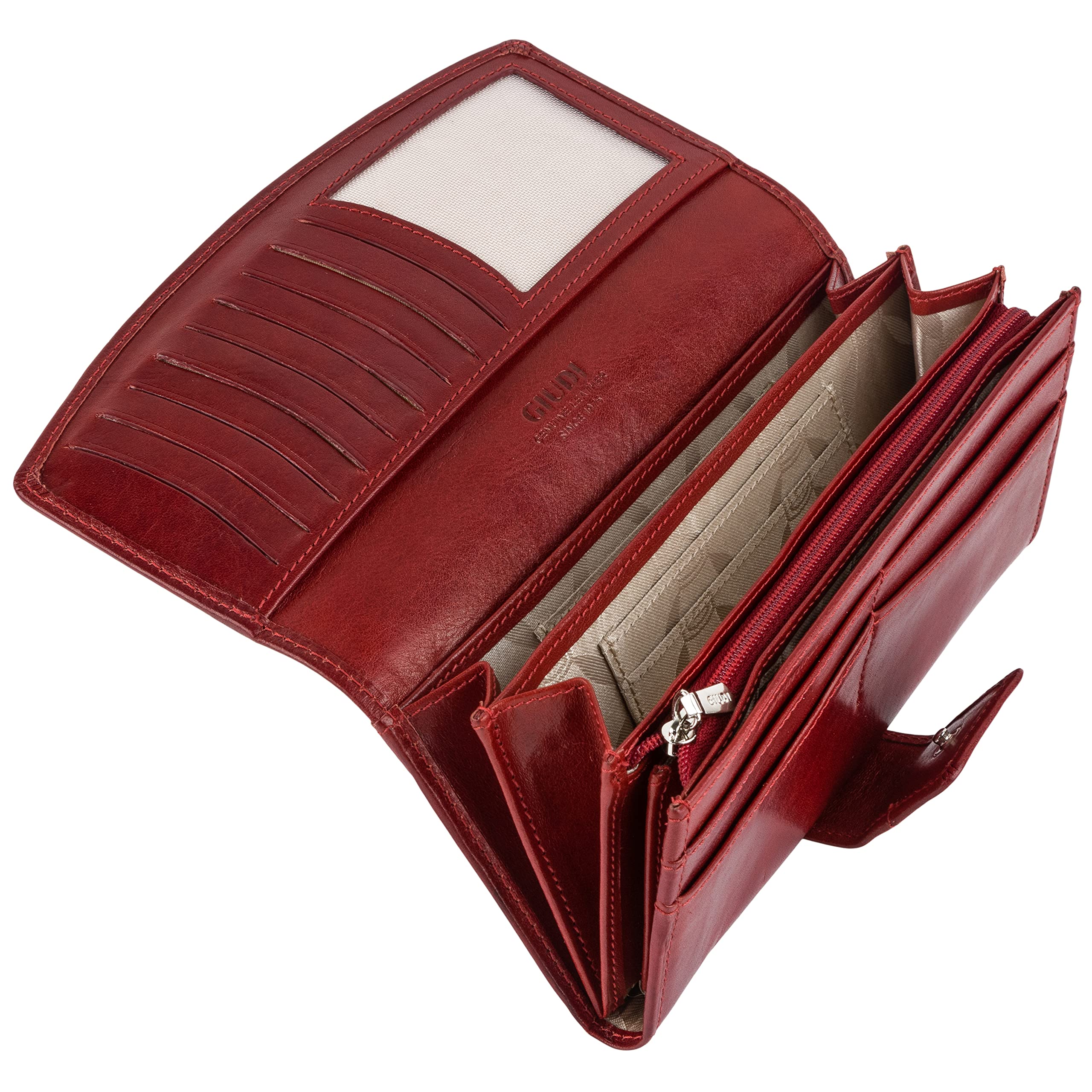 Giudi Deluxe Women's Wallet - Genuine Italian Leather Luxury Clutch Purse with Extra Capacity - Elegant & Comfortable Ladies Handbag - Perfect Gift for Women - Ideal for Work, Travel & Special Occasions