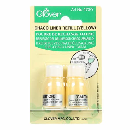 CLOVER Chaco Liner Fabric Marking Chalk Wheel Refill - 2 Pack for Sewing, Quilting & DIY Crafts | Perfect for Fabric Marking, Pattern Transfer & Tailoring Projects