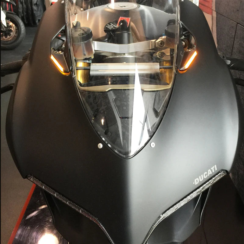 Ducati 899 Panigale Mirror Block Off Turn Signals Kit (2013-2015) - Motorcycle Accessories for Racing & Street Performance