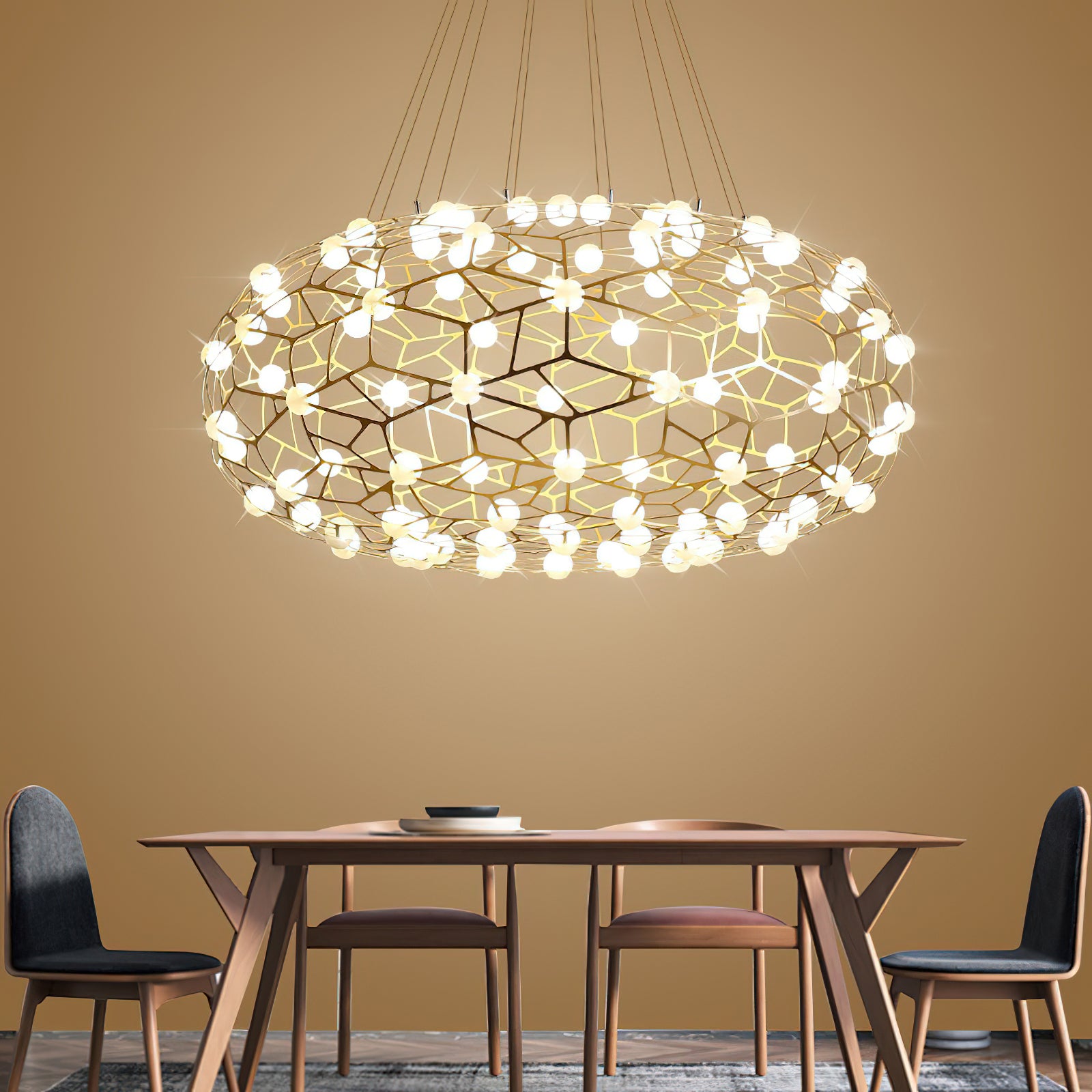 Exquisite Bird's Nest Chandelier - Elegant Crystal Ceiling Light Fixture for Dining Room, Bedroom & Living Room Decor | Perfect for Modern Home, Wedding & Luxury Interior Design