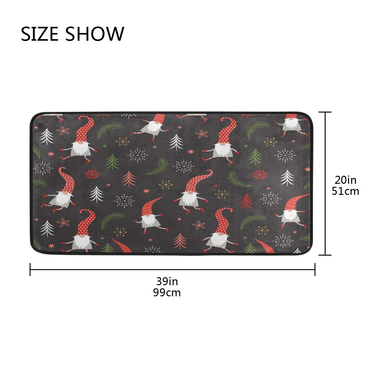 Blueangle Cute Christmas Gnomes Kitchen Mat - 39