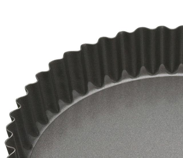 Premium Flan Quiche Pan - 20cm, 23cm, 25cm, 28cm Non-Stick Tart Baking Tin for Professional & Home Chefs - Perfect for French Desserts, Pies & Savory Quiches