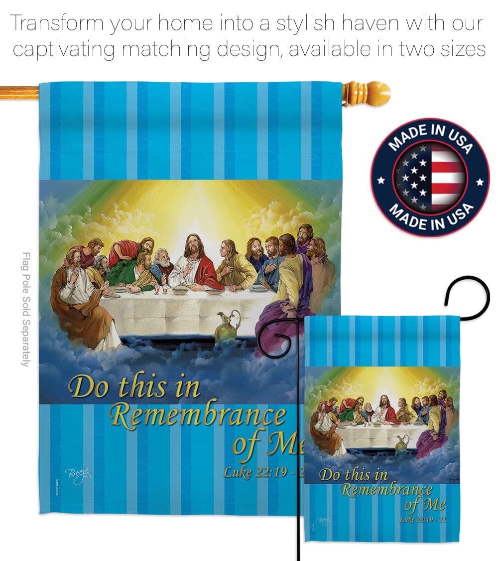 Last Supper Religious House Flag Set 28x40