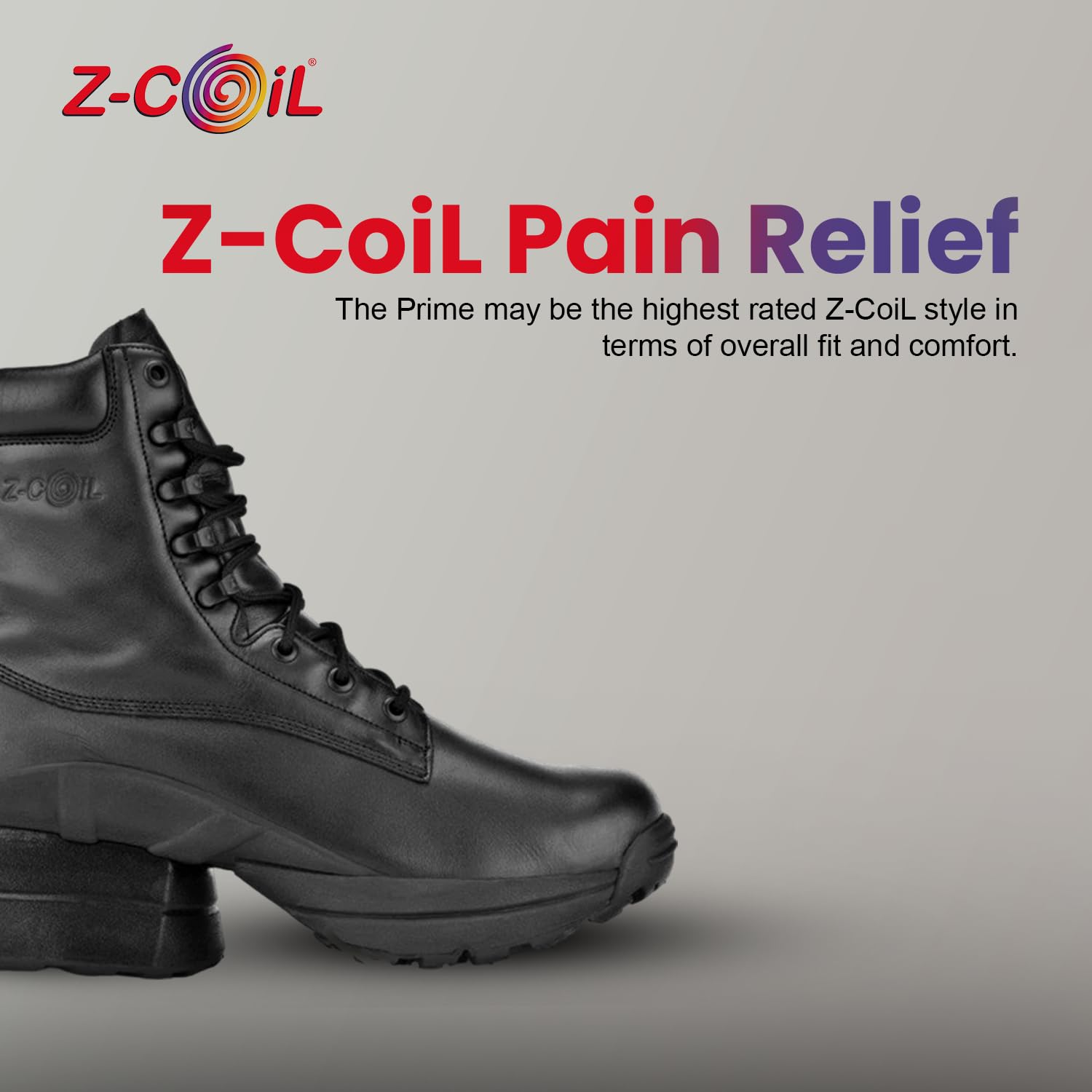 Z-CoiL Prime Women's Orthopedic Work Boots - Leather Safety Toe Shoes with Orthotic Support for Pain Relief & Comfort - Ideal for Nurses, Factory Workers & Long Standing Jobs