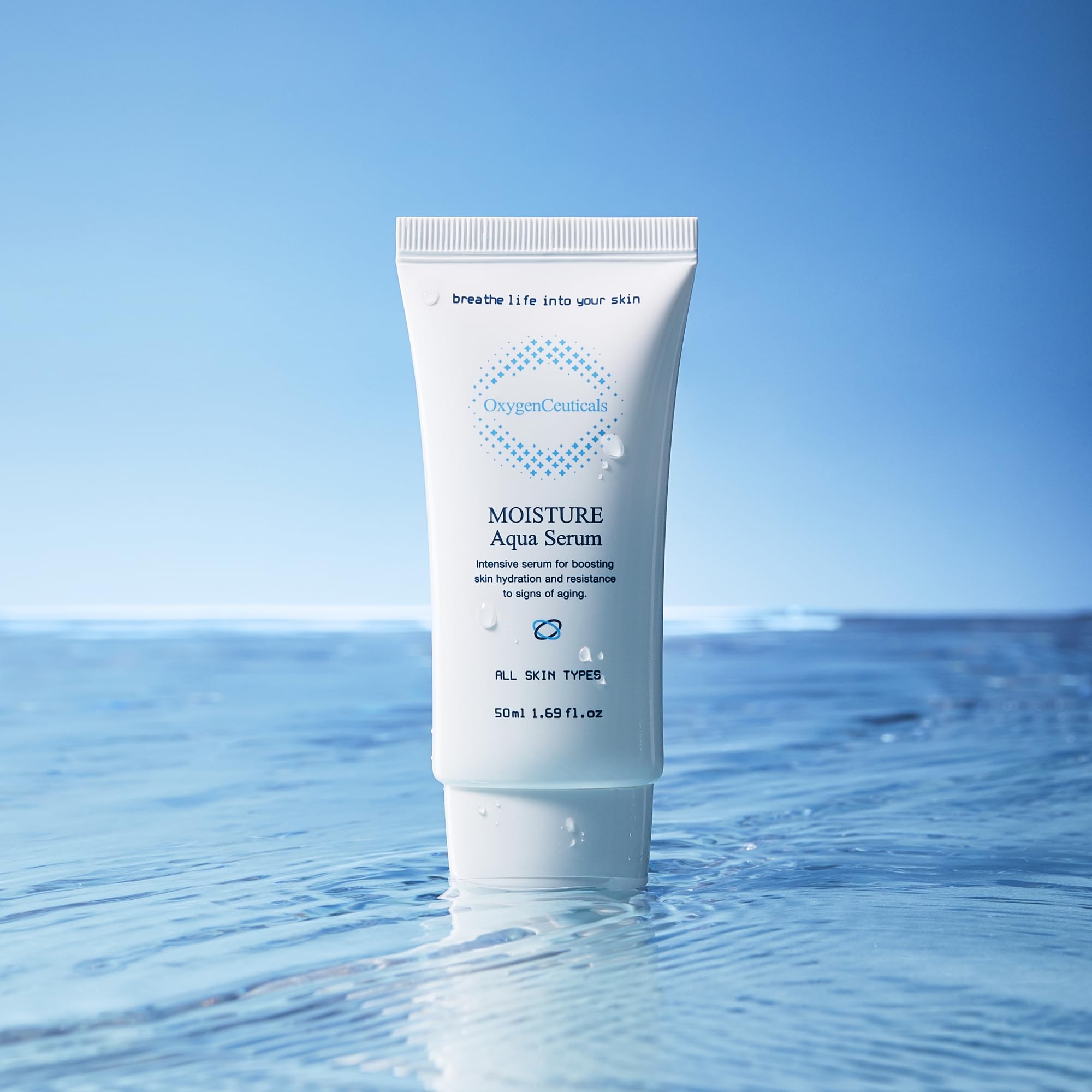 Hydrating Aqua Serum for Glowing Skin - Lightweight Moisturizer for Dry & Dehydrated Skin - Day & Night Use for Face & Neck