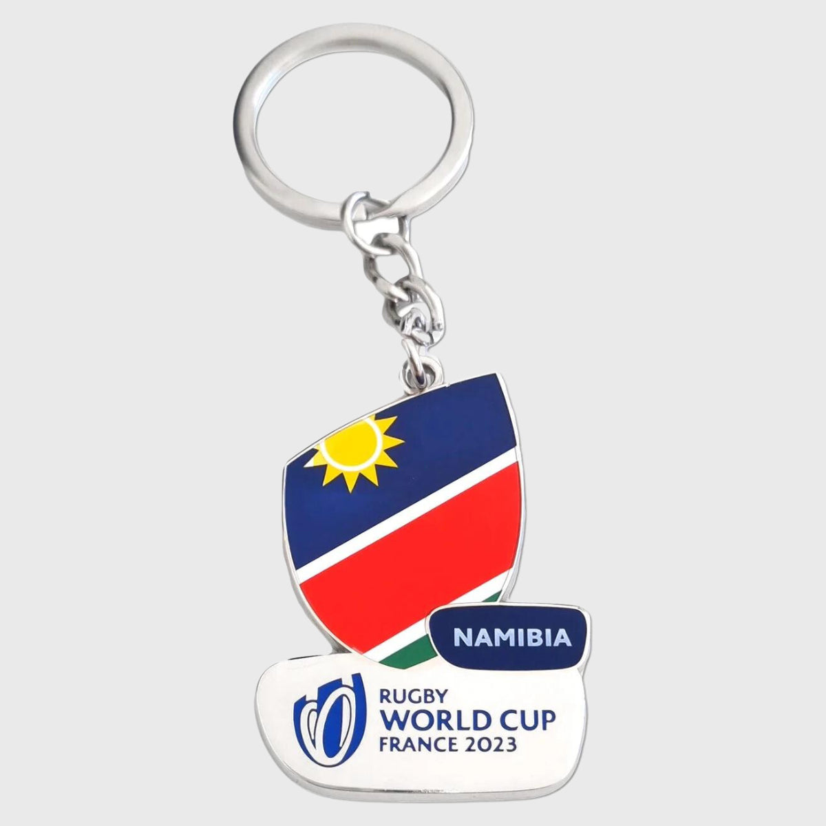 Official Namibia Flag Keychain - Rugby World Cup 2023 Souvenir - Perfect for Rugby Fans, Travel Enthusiasts & Keyring Collectors