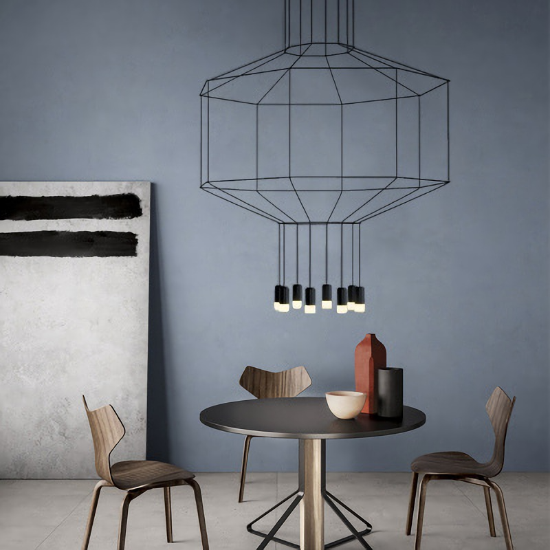 Wireflow LED Chandelier - Modern Crystal Ceiling Light Fixture for Dining Room & Living Room | Energy Efficient Dimmable Lighting for Home Decor & Interior Design