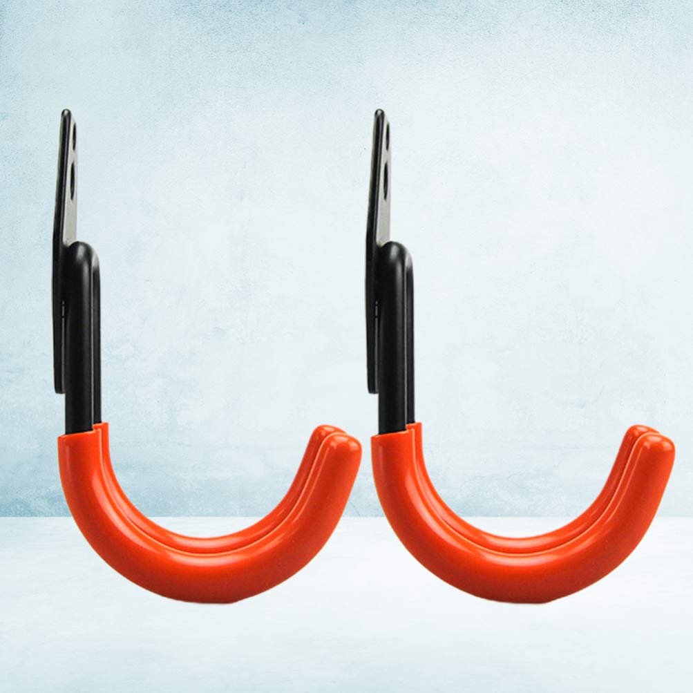 **Hemoton 2-Pack Heavy Duty Iron Garage Hooks – Wall Mount Bike & Tool Storage Hangers for Garage Organization – Perfect for Bikes, Ladders, Tools & Sports Equipment**