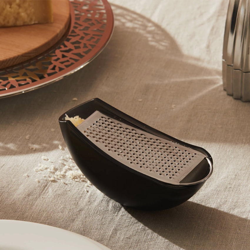 Alessi Parmenide Grater - Premium Stainless Steel Cheese Grater for Kitchen - Perfect for Pasta, Salads & Gourmet Cooking