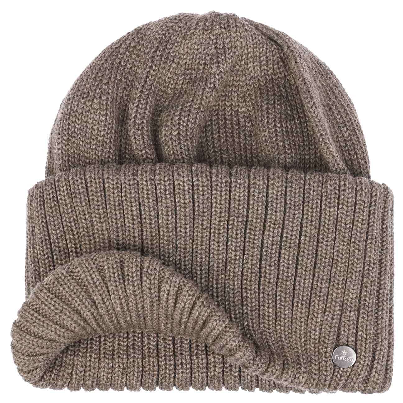 Lierys Big Cuff Merino Wool Hat - Warm Winter Beanie for Men & Women - Perfect for Skiing, Hiking, and Cold Weather Activities