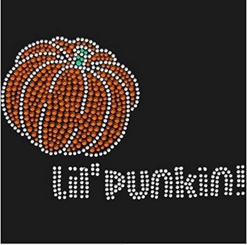 Lil Pumpkin Rhinestone Iron-On Transfer - DIY Halloween Costume & T-Shirt Decoration for Kids & Adults