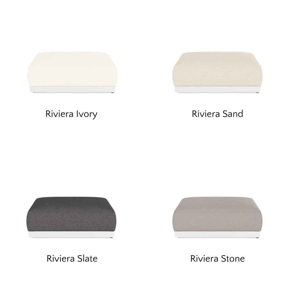 Amalfi Outdoor Ottoman - Waterproof & Weather-Resistant Patio Furniture with Storage - Perfect for Garden, Deck, Poolside, and Backyard Relaxation