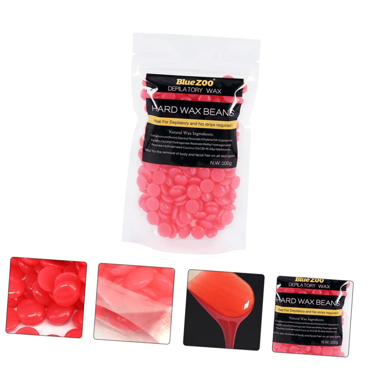 2-Pack Hard Wax Beans & Wax Warmer Kit for Hair Removal - Professional Sugaring Waxing Kit with Beeswax for Face, Legs, Bikini & Body - Perfect for Salon & Home Use