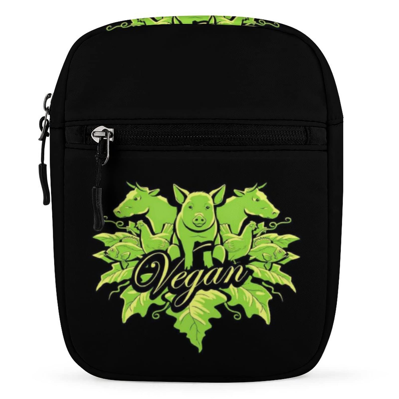 Vegan Unisex Crossbody Bag - Small Lightweight Shoulder Messenger Purse for Travel, Work & Daily Use | Eco-Friendly & Durable