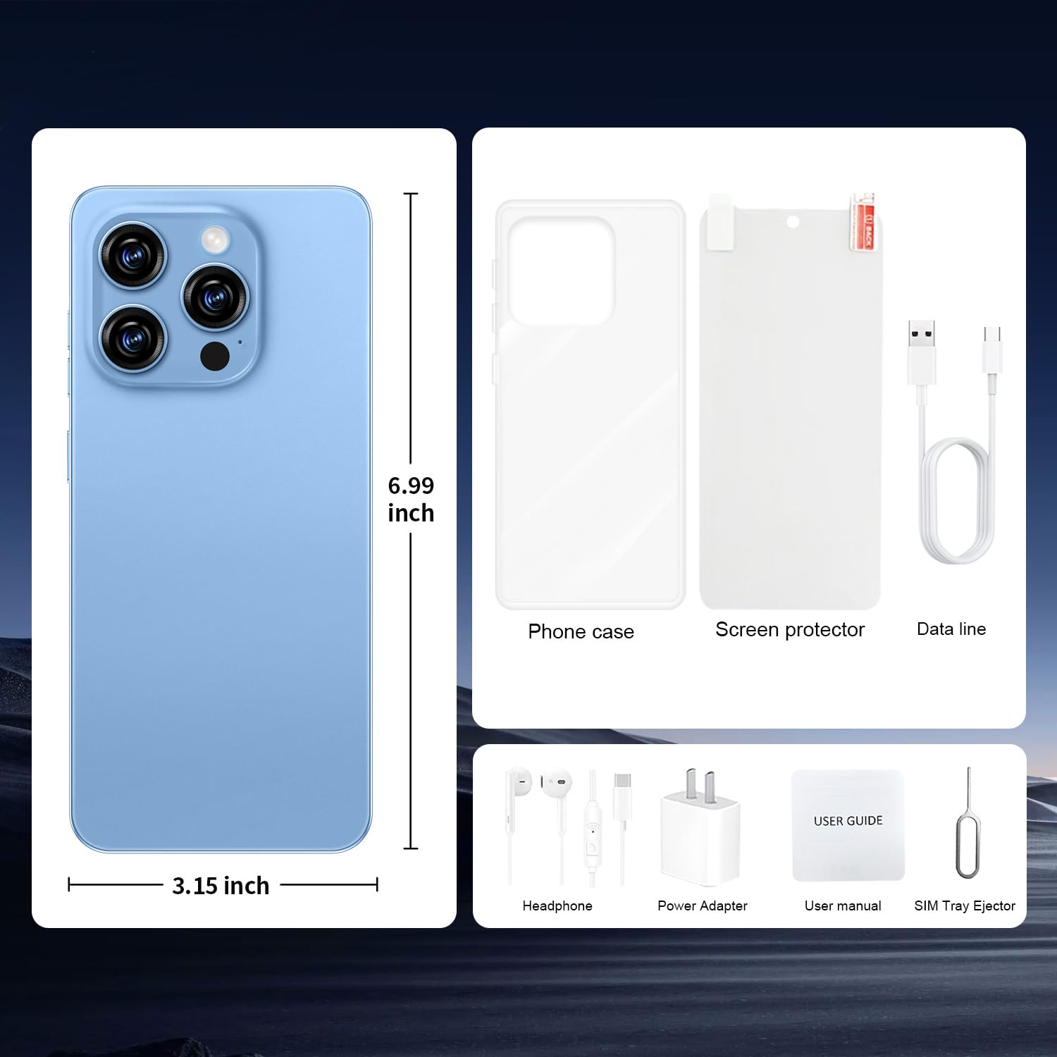 Unlocked I16 ProMax Smartphone - 6.99