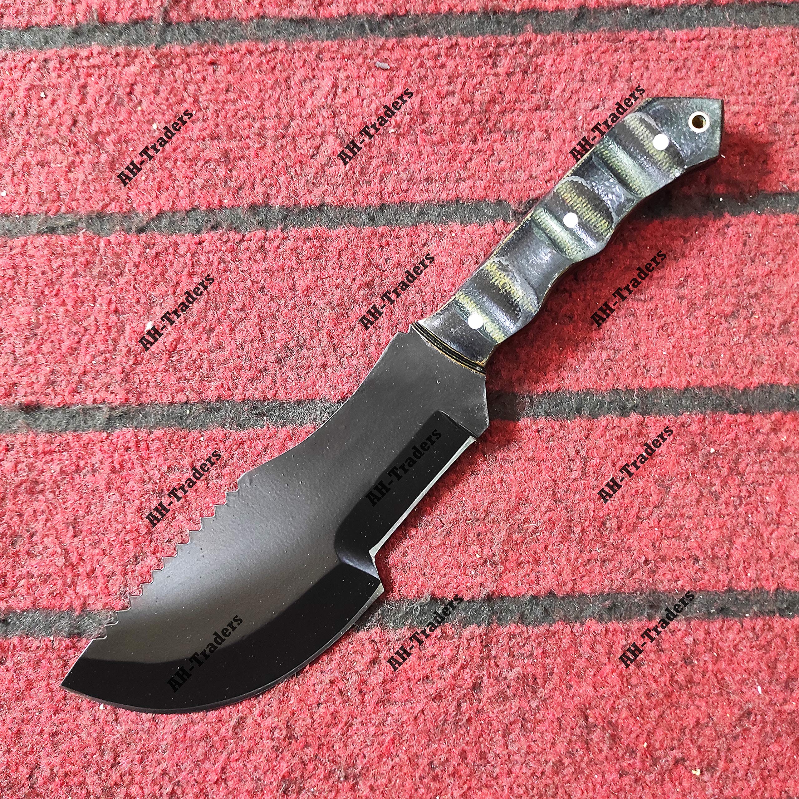 D2 Steel Damascus KE-01025-HK Tom Brown Style Tracker Knife 11.50