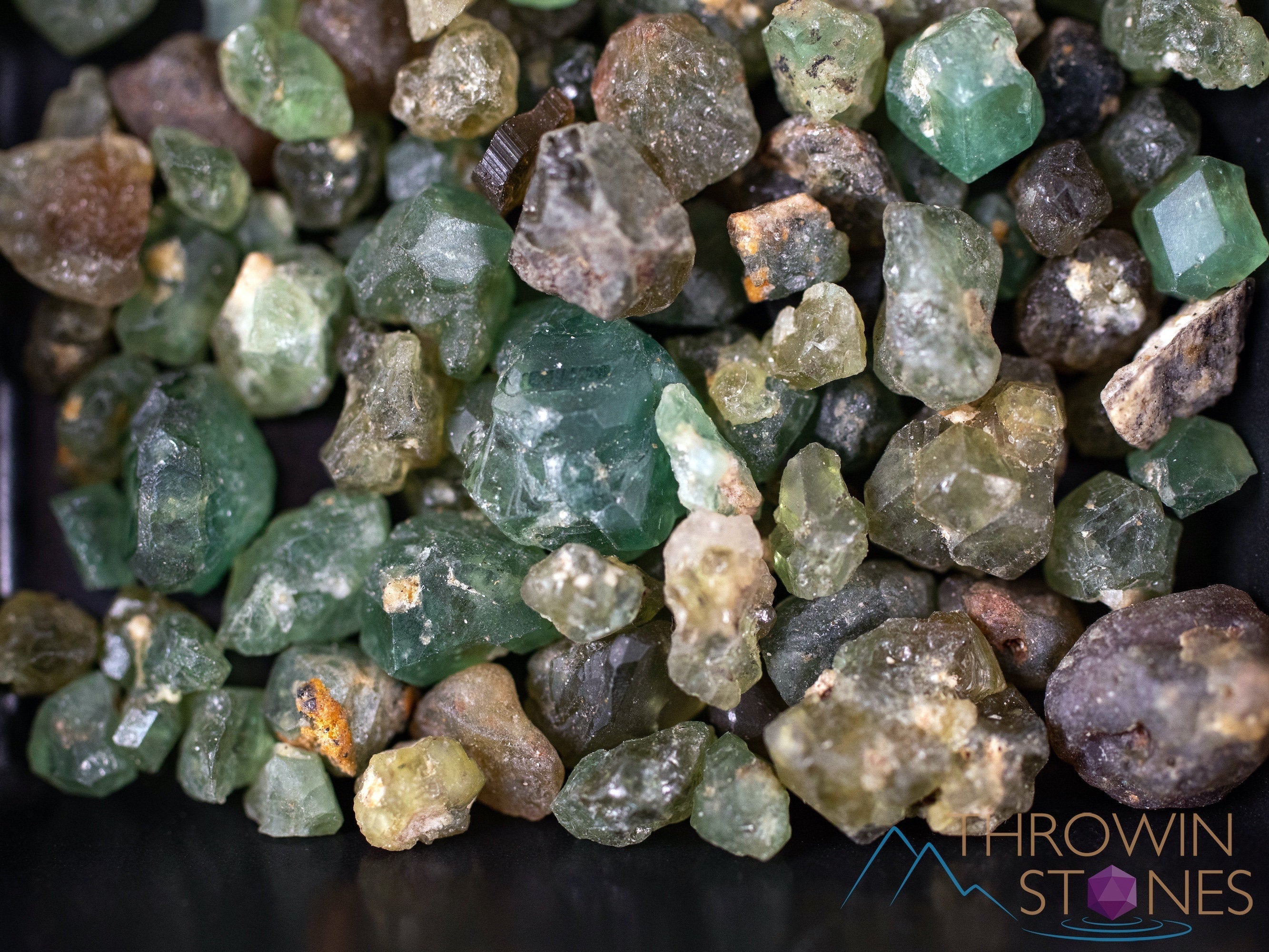 Raw Green Demantoid Garnet Crystal Chips - Natural Alluvial Gemstones for Jewelry Making, Birthstones & Mineral Collection | Small Healing Crystals for Meditation, Home Decor & Spiritual Gifts (E1807)