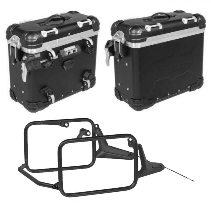Touratech R1300GS 38L Zega Evo Pannier Kit - Waterproof Motorcycle Luggage Set for BMW R1300GS Adventure Touring - Perfect for Long-Distance Travel & Off-Road Riding