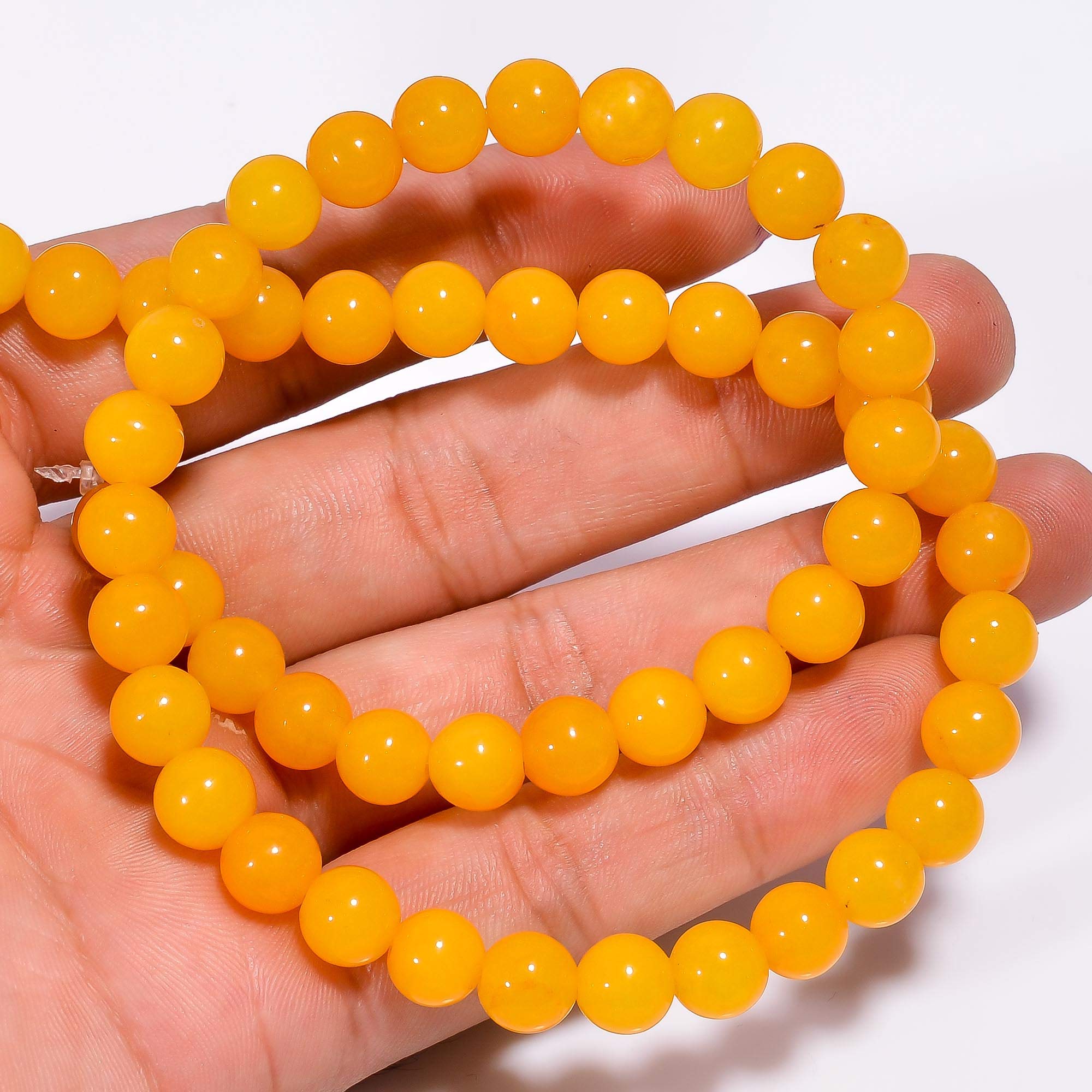 Natural Chalcedony Round Loose Beads 15