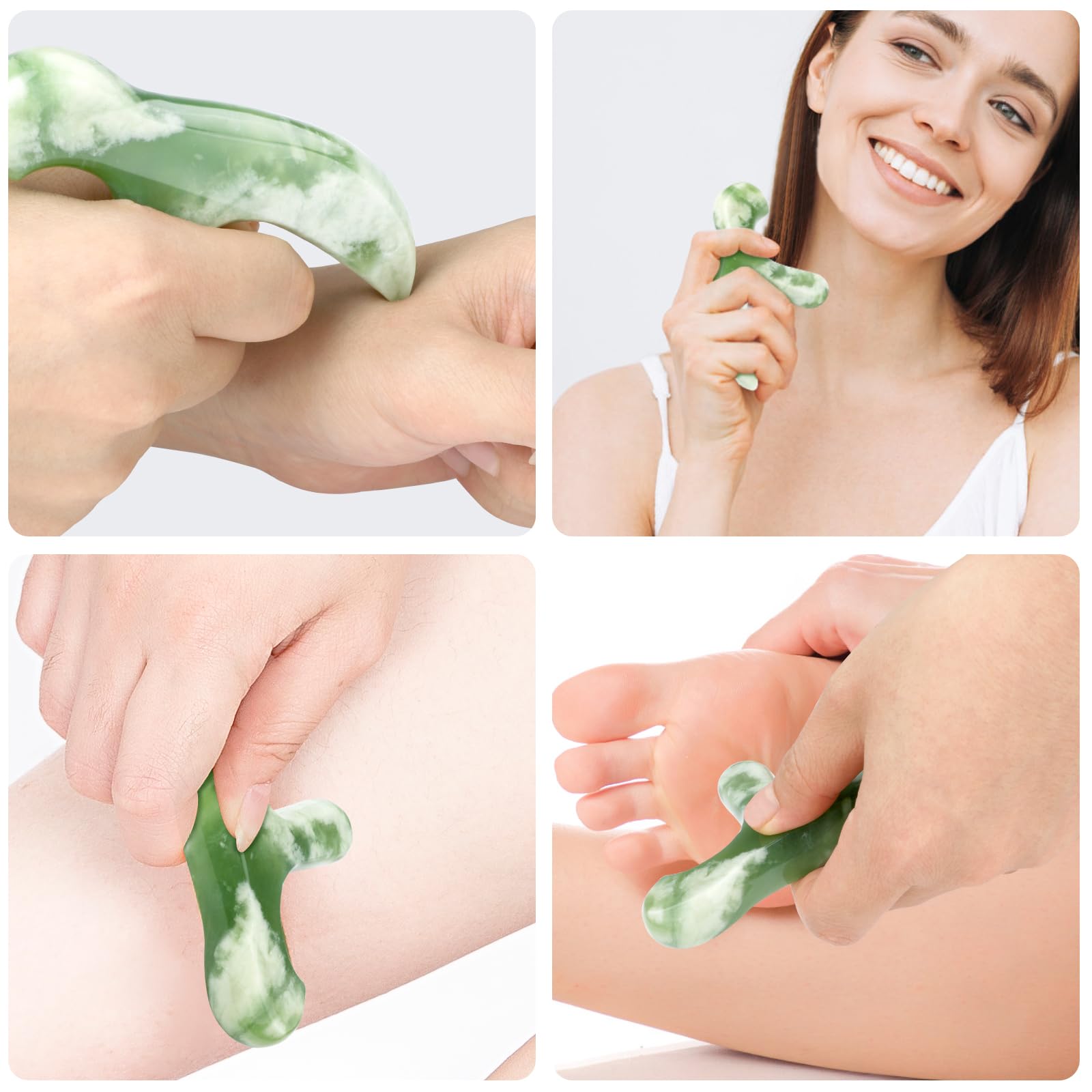 Amethyst Crystal Face Roller & Jade Gua Sha Tool Set - Cold Therapy Facial Massage Kit for Glowing Skin - Manual Lymphatic Drainage & Acupressure Therapy - Perfect Birthday Gift for Women & Men - Use for Relaxation, Skincare Routine & Anti-Aging Facial Treatment