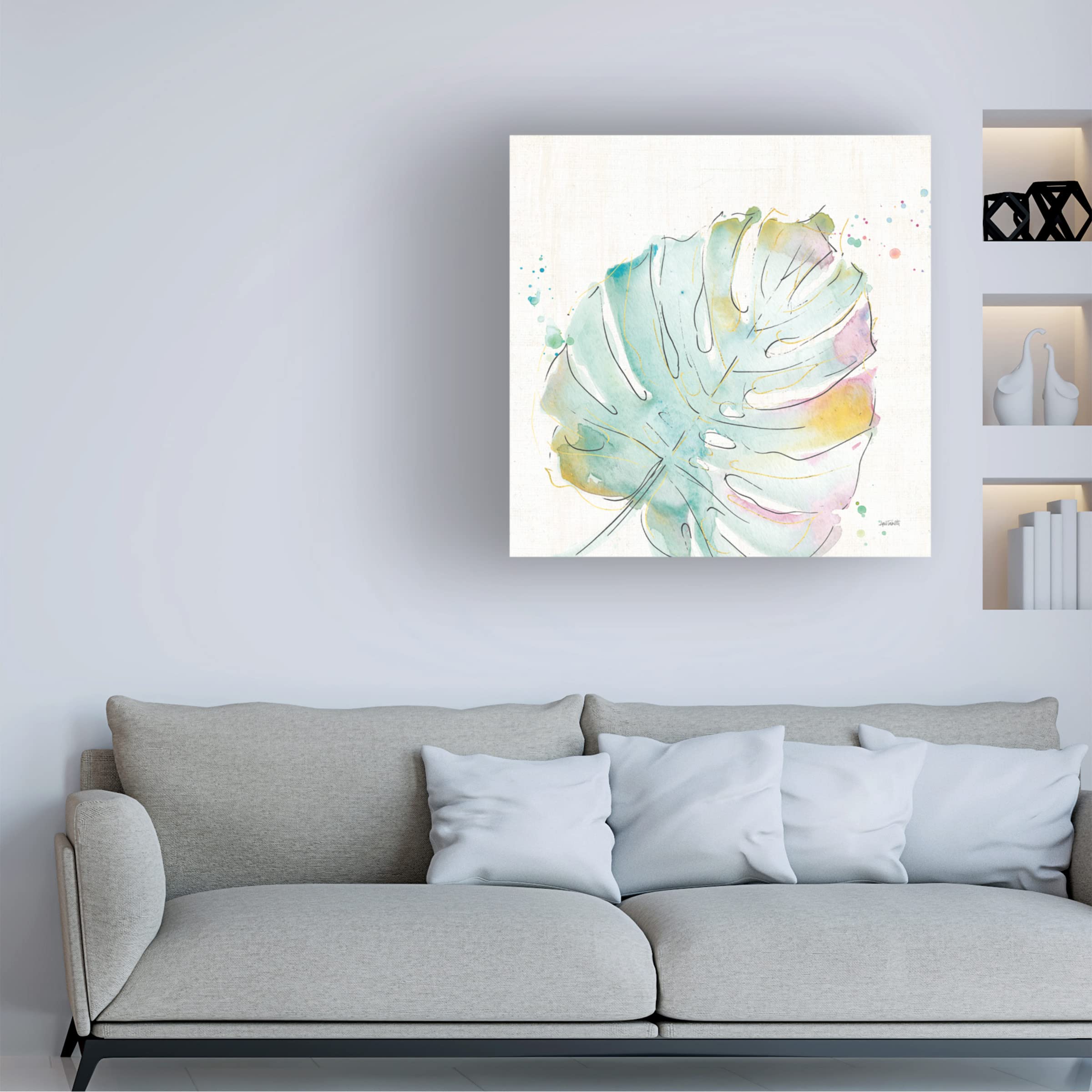 Anne Tavoletti 'Palm Passion IV' Canvas Wall Art Print - Tropical Beach Decor for Living Room, Bedroom & Office