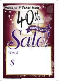 100-Pack Anniversary Sale Tags - Elegant Blank Labels for Retail, Events & Promotions | Perfect for Store Displays, Clearance Sales & Special Occasions