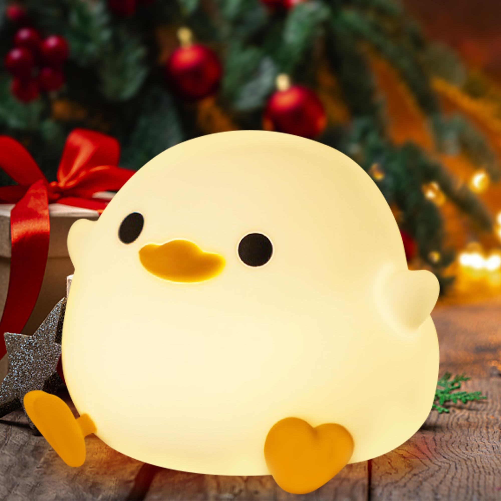 DoDo Duck Night Light - Cute Silicone Duck Lamp for Nursery, Dimmable Rechargeable LED Bedside Lamp with 20-Min Timer & Touch Control | Perfect Baby Shower Gift, Kids Room Decor & Soothing Nightlight for Boys, Girls & Women