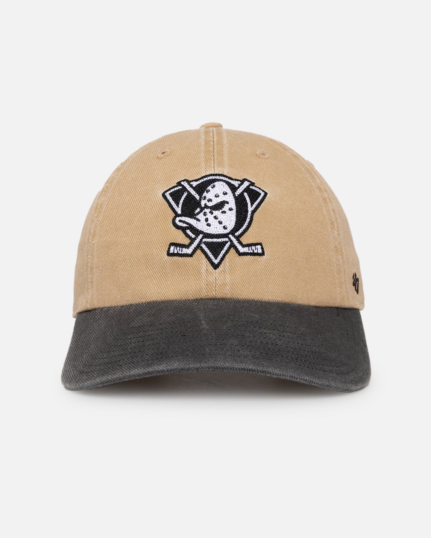 47 Brand Anaheim Ducks 'Apollo Chain' 47 Clean Up Strapback Khaki Hat - Official NHL Hockey Cap for Men & Women - Perfect for Game Day, Casual Wear & Sports Fans