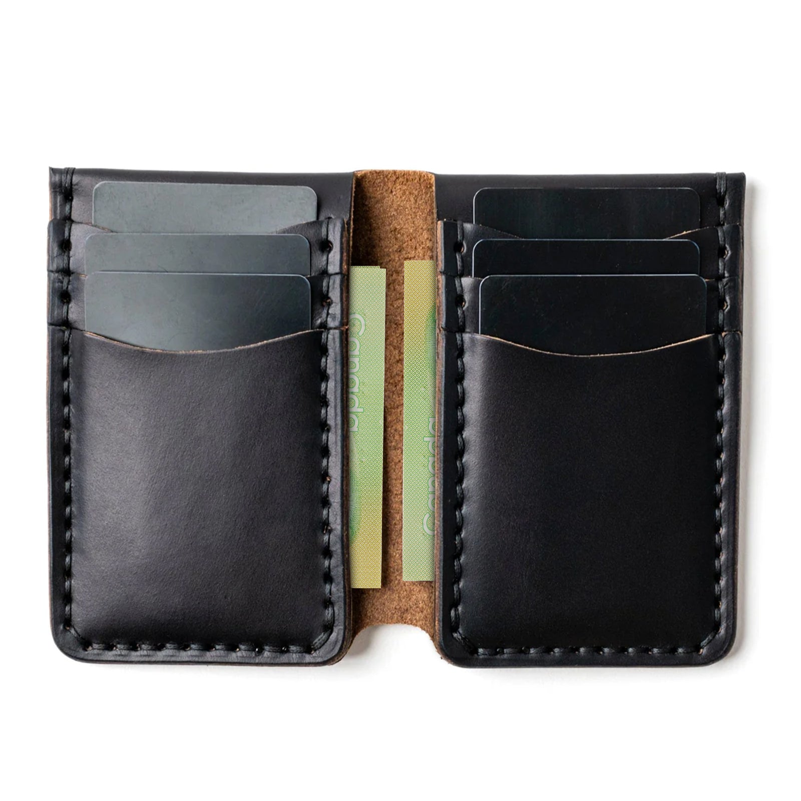 Premium Genuine Leather Vertical Wallet for Men - Slim RFID Blocking Bifold Credit Card Holder - Perfect for Business, Travel & Everyday Use