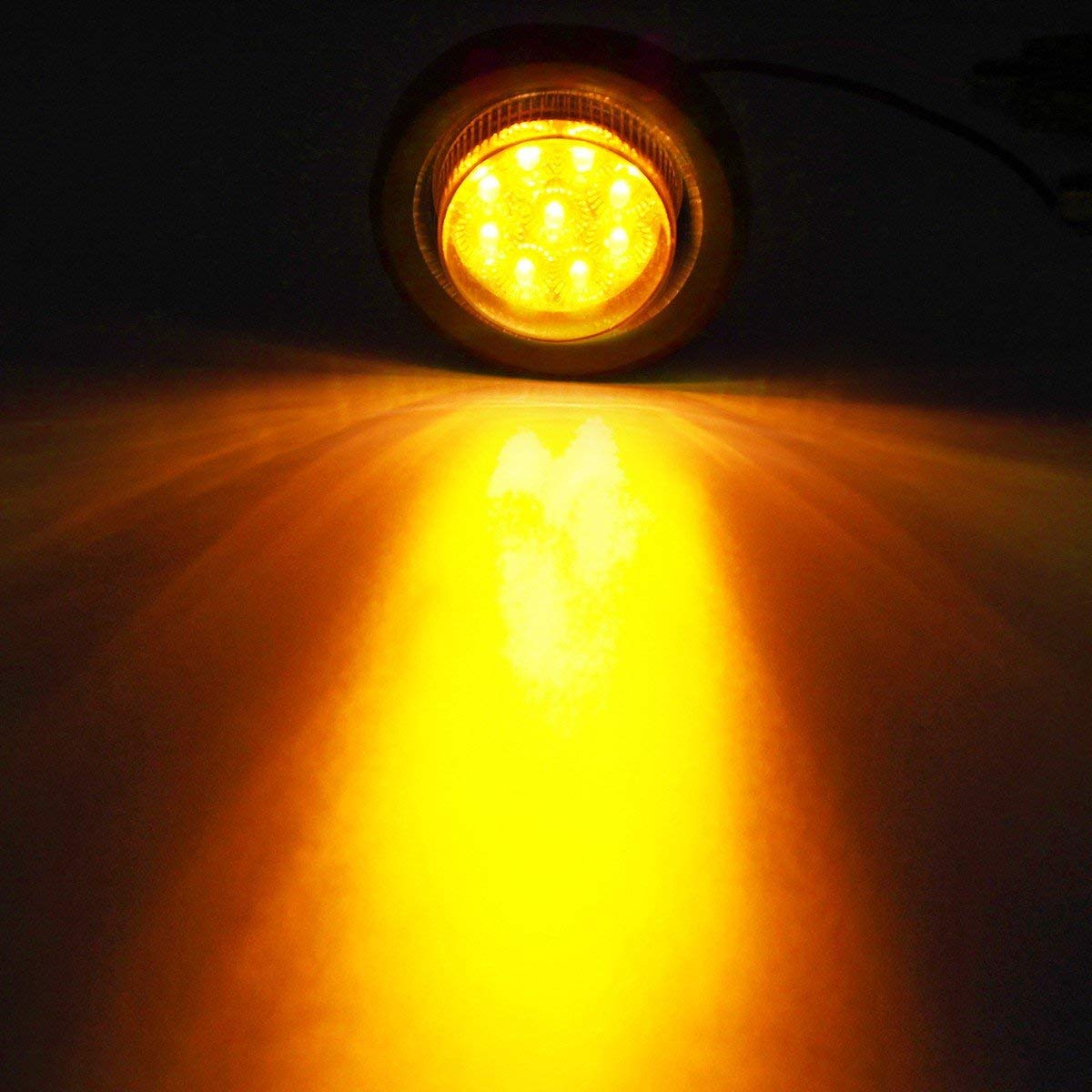 Partsam LED Small Trailer Light Kit - 2 Red 24 LED 6