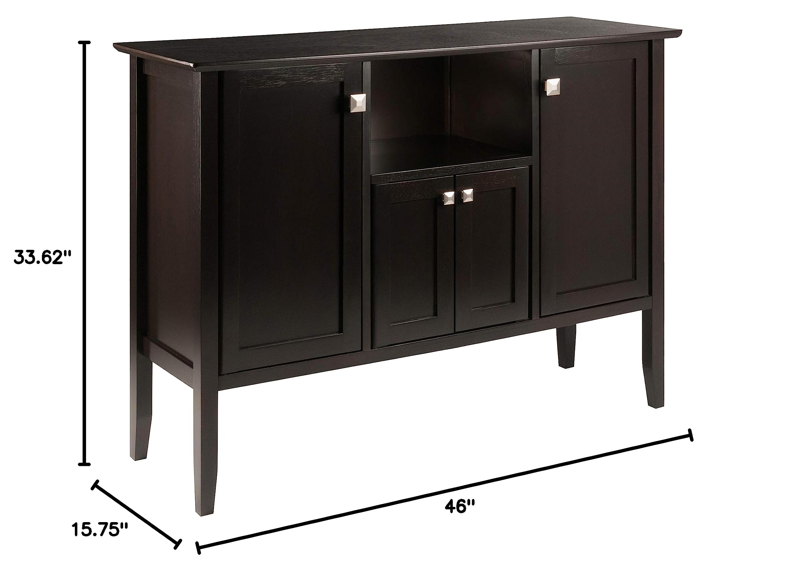 Winsome Wood Melba Buffet Coffee Table - Modern Side Table with Storage Shelf for Living Room, Bedroom & Office - Stylish & Functional Home Decor Furniture