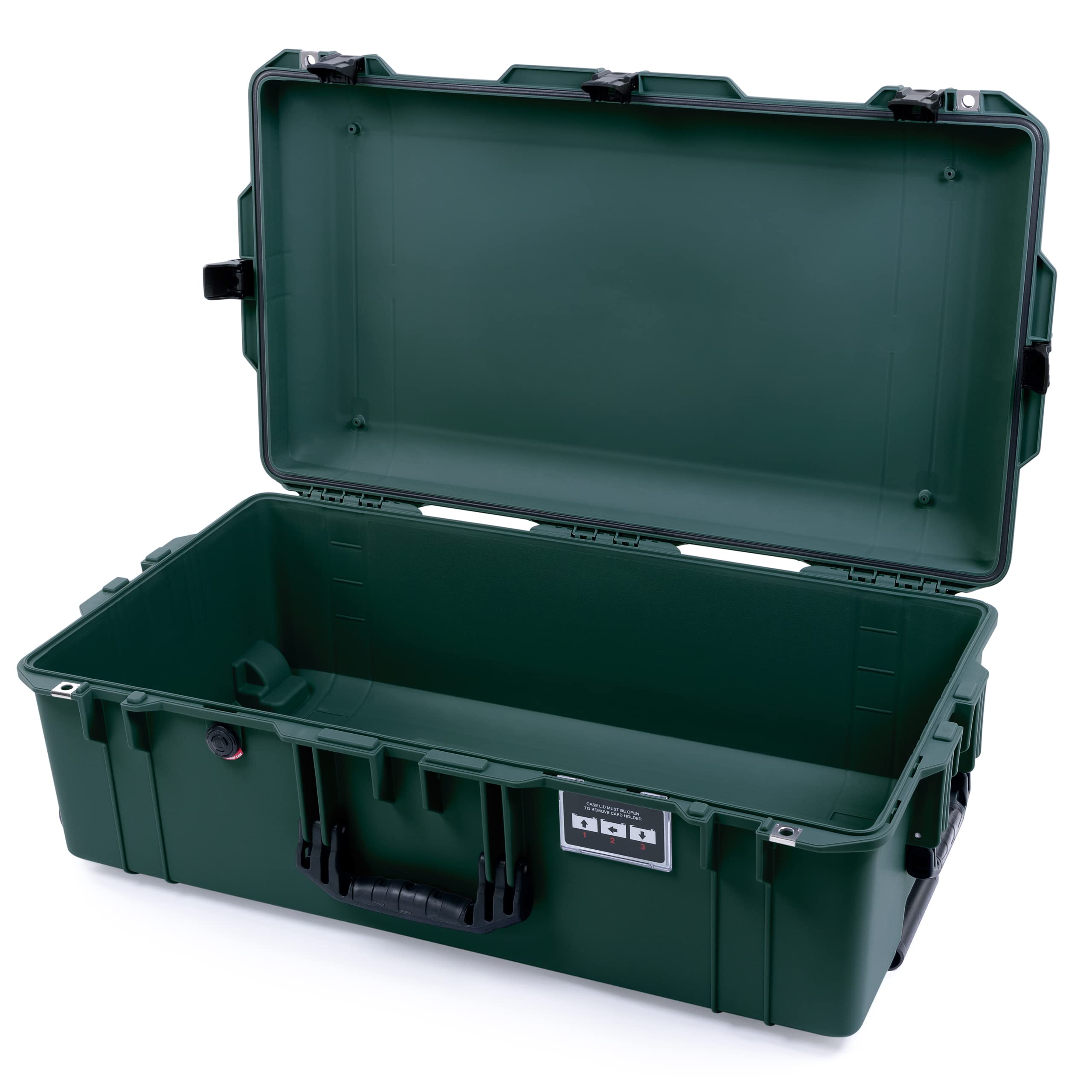 Trekking Green Pelican 1615 Air Case with Black Handles & Latches - Empty Waterproof Hard Case for Outdoor Adventure, Travel & Equipment Storage