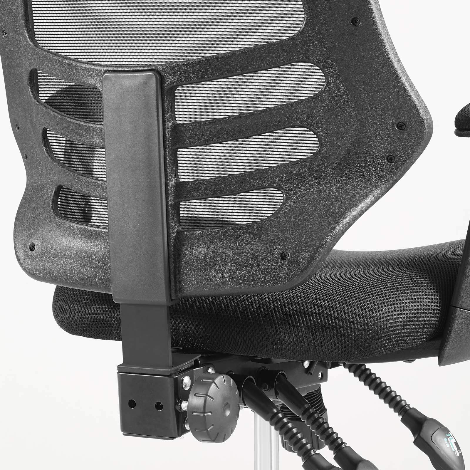 Modway Calibrate Ergonomic Mesh Drafting Chair - Adjustable Height Black Office Chair for Reception & Desk Work - Perfect for Architects, Designers & Long Hours Sitting