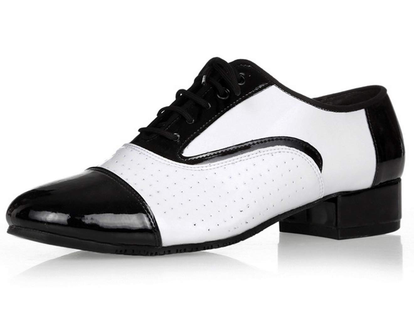 Men's Latin Ballroom Dance Shoes - Professional Smooth Leather Soles for Salsa, Tango & Swing Dancing - Perfect for Competitions & Social Events