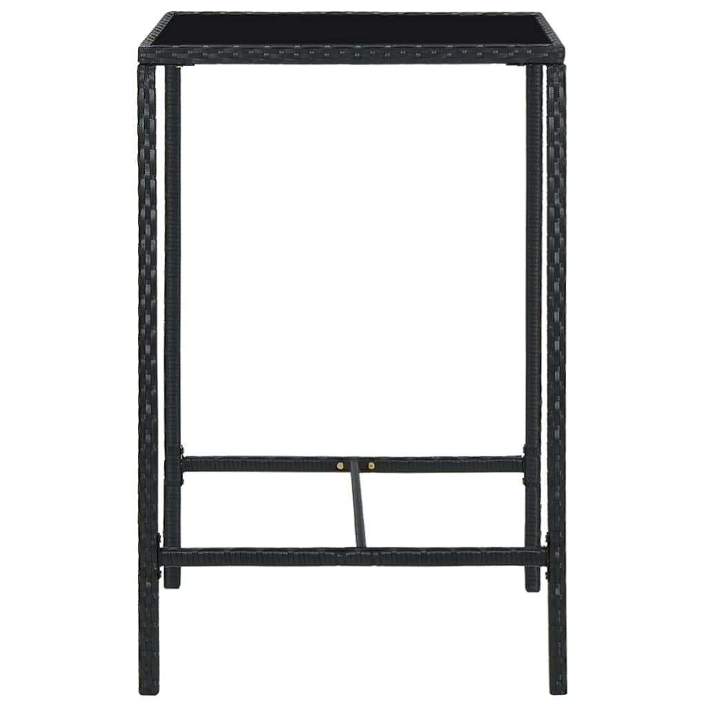 Outdoor Patio Dining Table Set - Rectangle Bistro Table with Tempered Glass Top & Steel Frame - Coffee Table, Console Table for Garden, Lawn, Backyard - Perfect for Picnics, BBQs, and Outdoor Entertaining