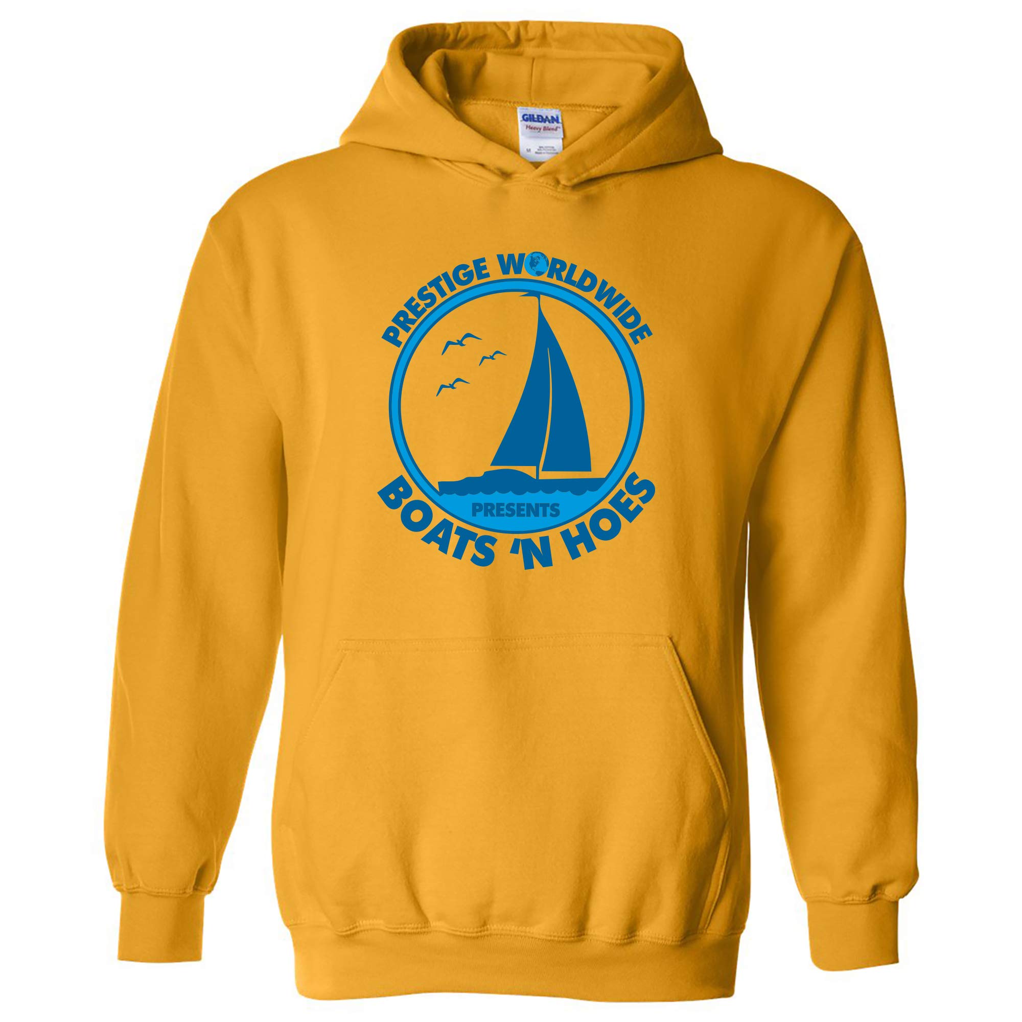 UGP Campus Apparel Prestige Worldwide - Funny Summer Boating Hoodie for Men & Women | Comfortable Cotton Pullover with Humorous Design | Perfect for Yachting, Beach Parties & Casual Outings