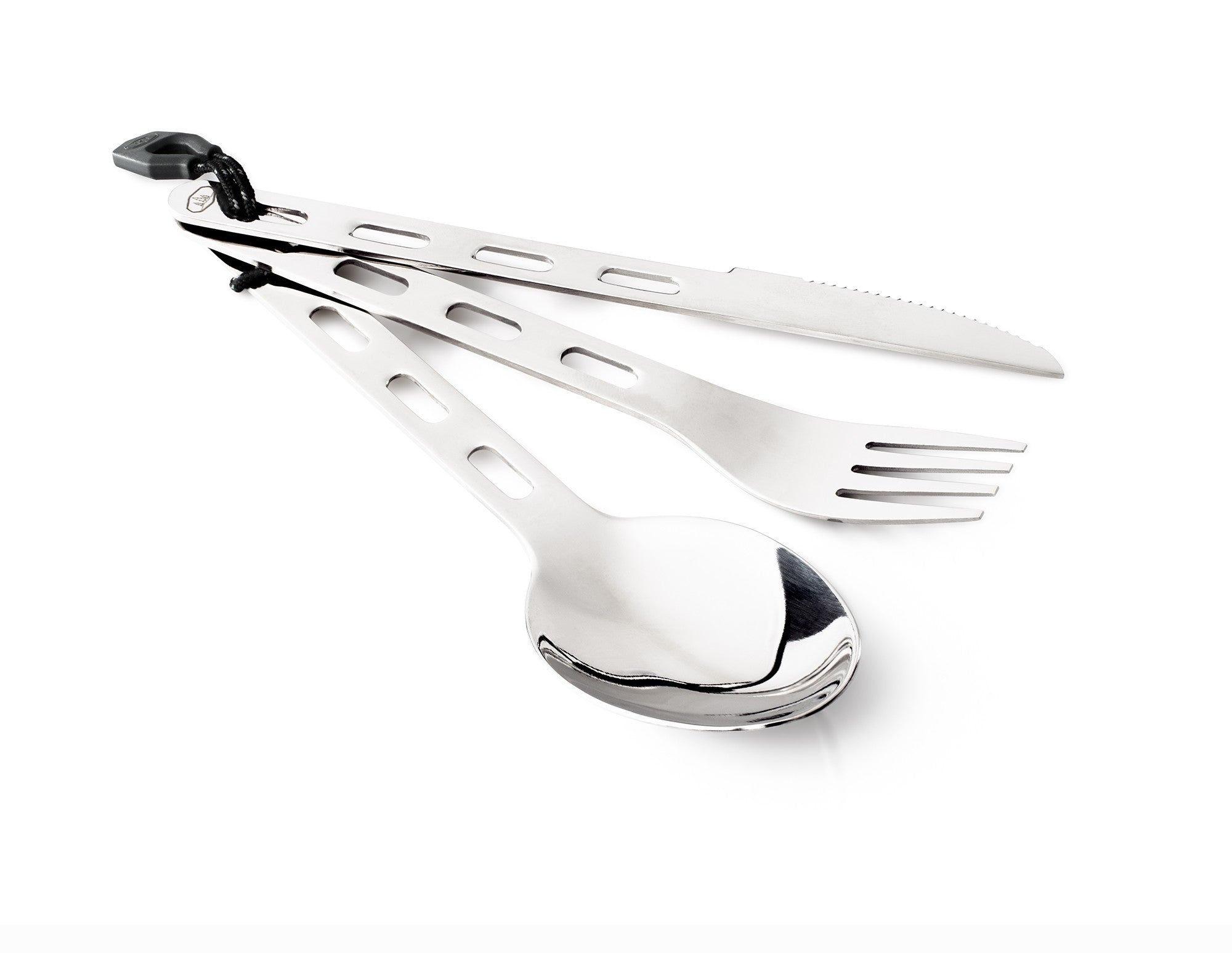 Premium Stainless Steel 3-Piece Ring Cutlery Set - Durable Knife Fork Spoon Combo for Camping, Hiking, Travel & Outdoor Adventures