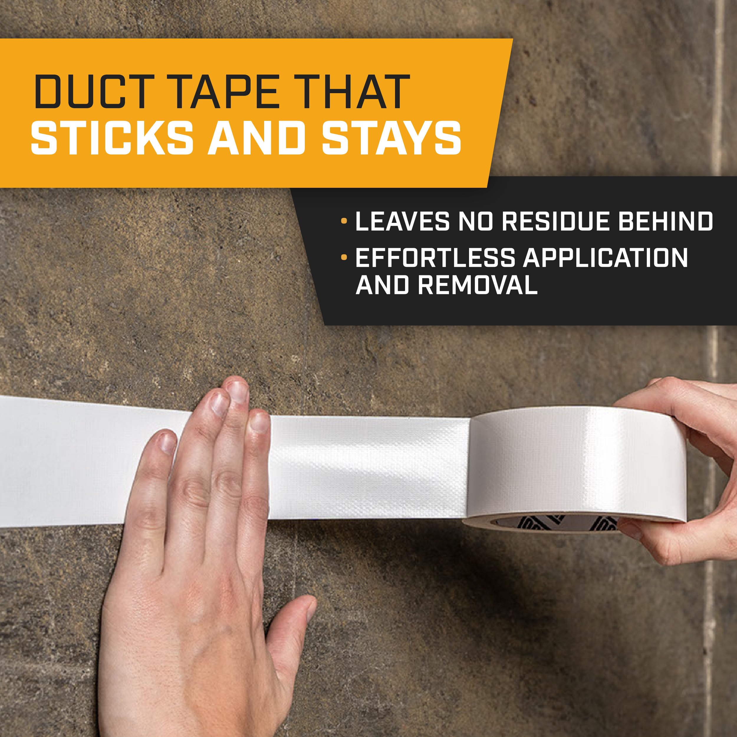 Lockport White Duct Tape - 3 Pack (20 Yards x 2 Inch) - Waterproof, No Residue Duct Tape for Home Repairs, HVAC, Crafts & DIY Projects - Heavy Duty Bulk Adhesive Tape for Sealing, Fixing & Emergency Use