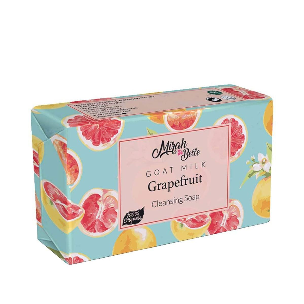 Organic Goat Milk & Grapefruit Cleansing Soap Bar for Oily Skin - Pack of 3 (125g Each) - Handmade Acne Treatment Soap to Heal Blemishes - Perfect for Daily Face & Body Wash, Sensitive Skin Care & Natural Skincare Routine