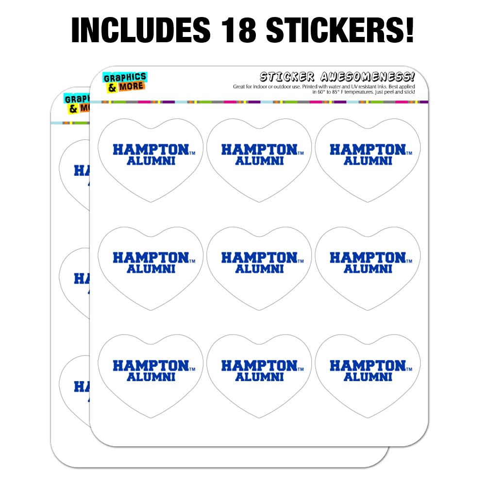 Hampton University Pirates Alumni Heart Shaped Planner Stickers - Scrapbook & Craft Supplies for DIY Projects, School Memories, and Gift Decoration