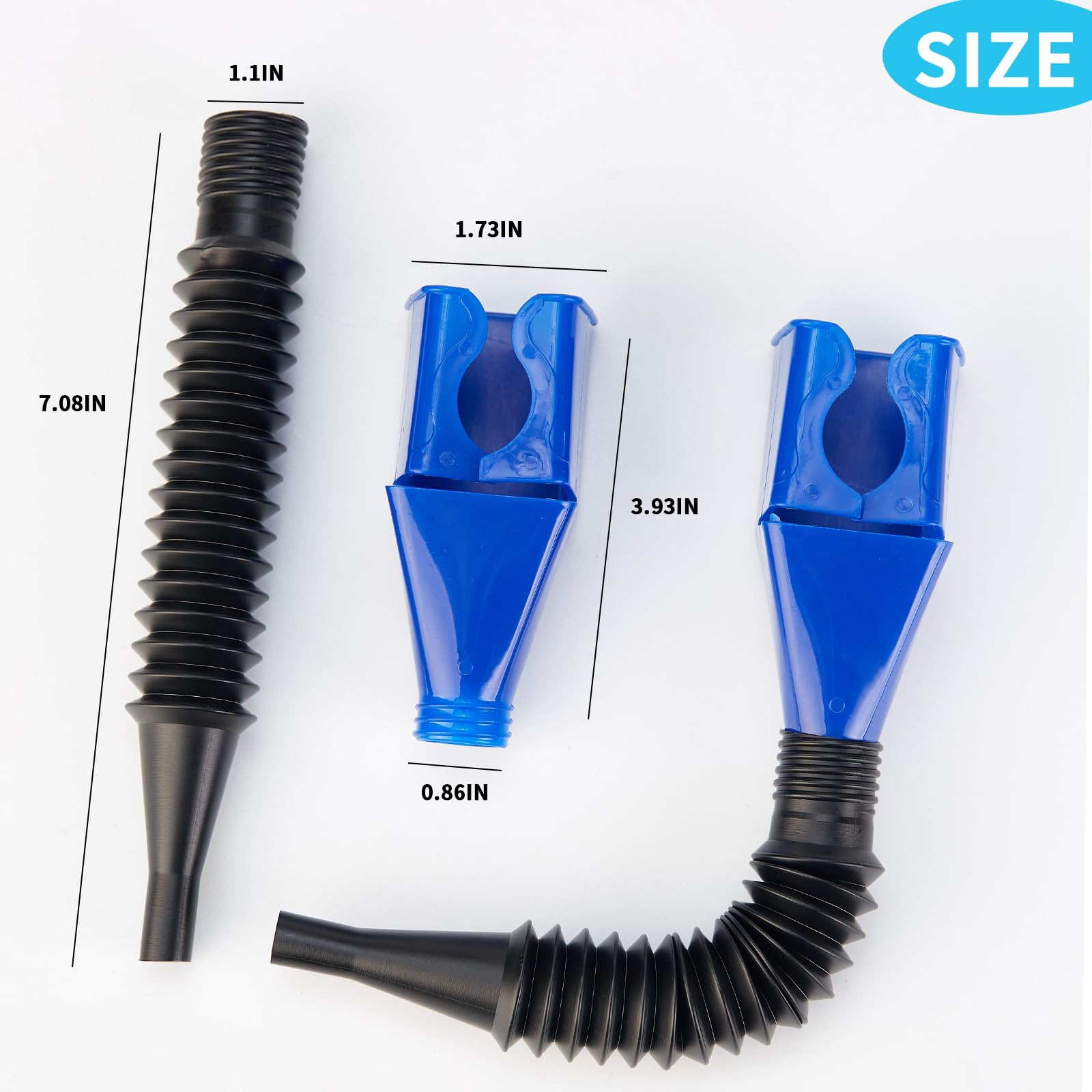 Retractable Snap Funnel for Automotive Fuel & Oil - Flexible Draining Tool with Universal Plastic Clasp - Perfect for Cars, Motorcycles & DIY Maintenance