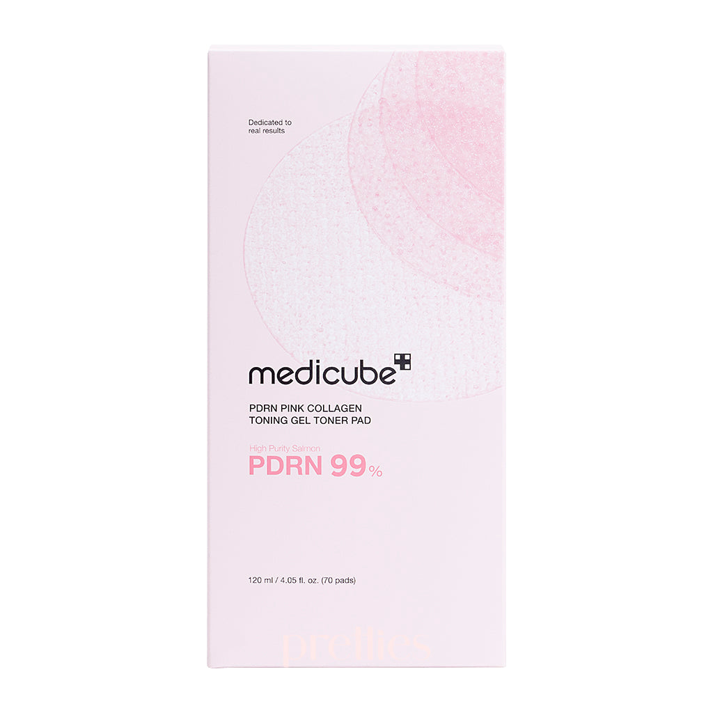 Medicube PDRN Pink Collagen Toning Gel Toner Pad 70pcs - Hydrating & Brightening Facial Treatment for Glowing Skin | Perfect for Daily Skincare Routine & Travel Essentials